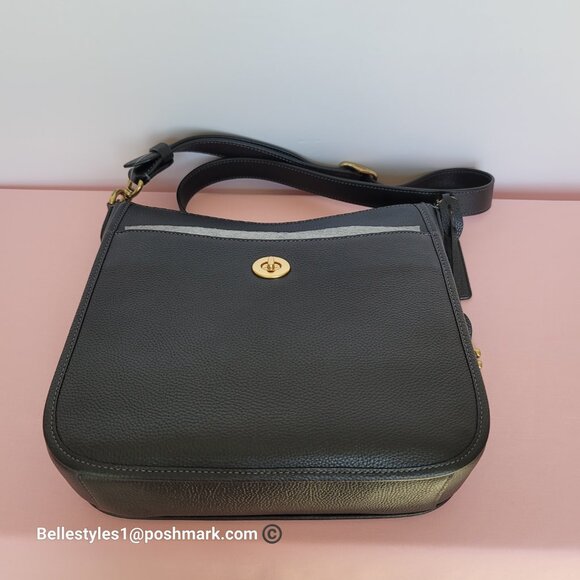 COACH Chaise Pebbled Leather Crossbody Bag- Black color 🎈$238. - Picture 5 of 16